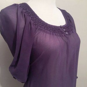 Sheer Purple Blouse - Sz M